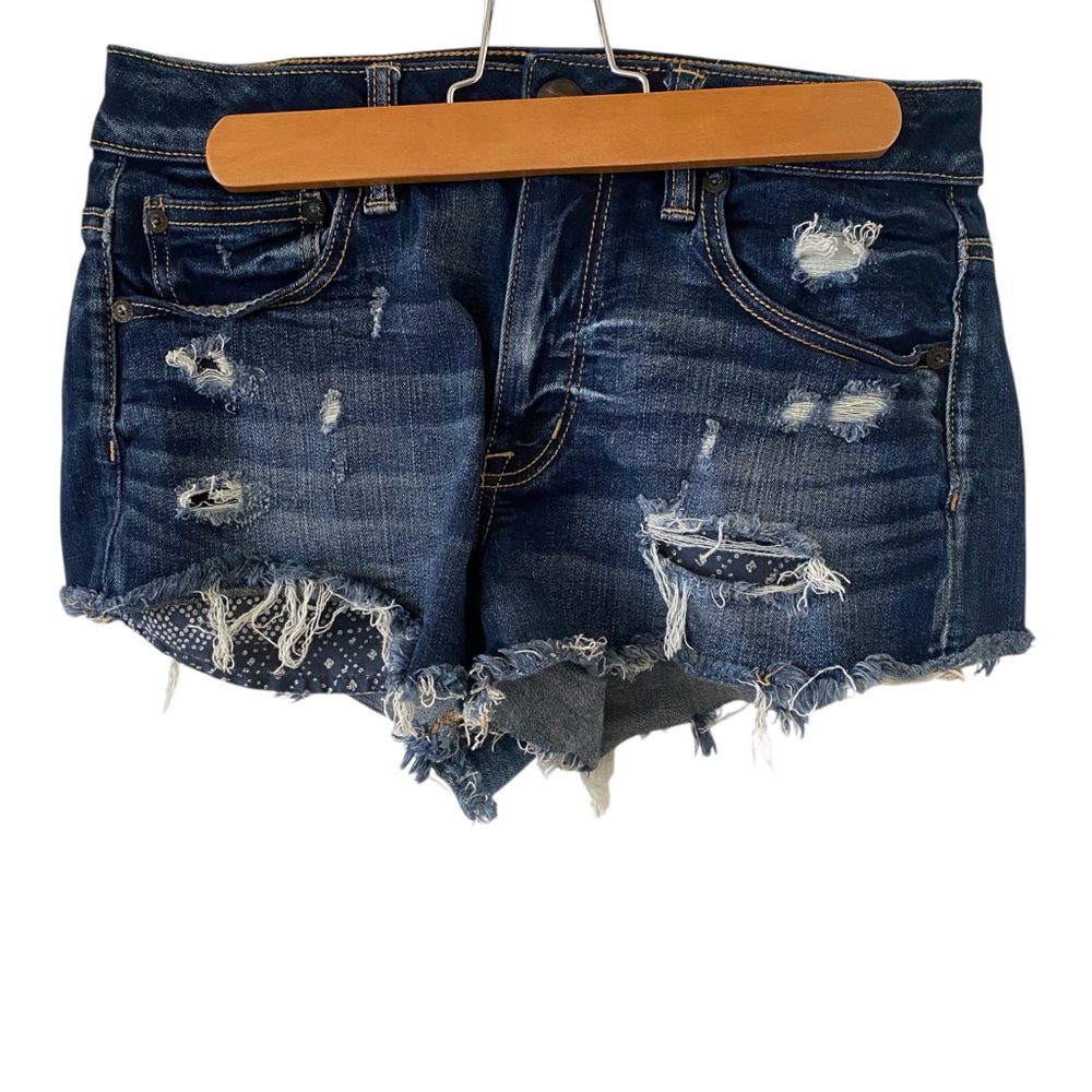 American Eagle Super Stretch Hi-Rise Festival Denim Shorts Size 4